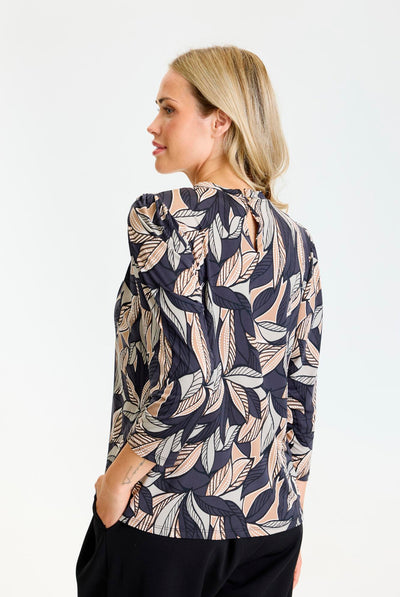 Grazia blouse 3/4 sleeves Grey - 17332 Thumbnail