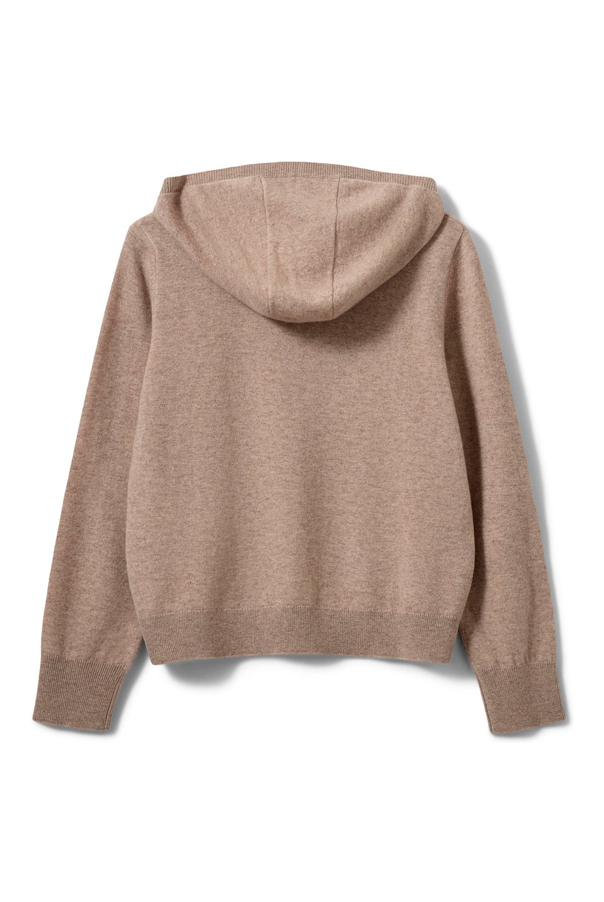 CASSIESW KNIT HOODIE 7071 Brown melange - SNOS765
