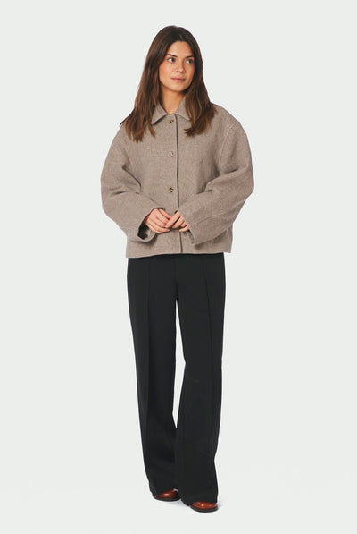 Hamra Herringbone Twill Jacket BEIGE MELANGE - 168855 Thumbnail