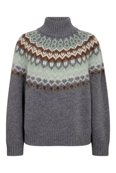 MMDaya Fjord Highneck Knit Thunderstorm - 183230 Thumbnail