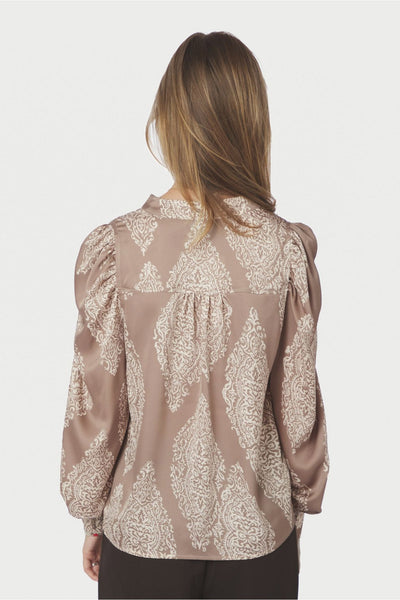 Rosslyn Paisley Drop Blouse DARK TAUPE - 163976 Thumbnail