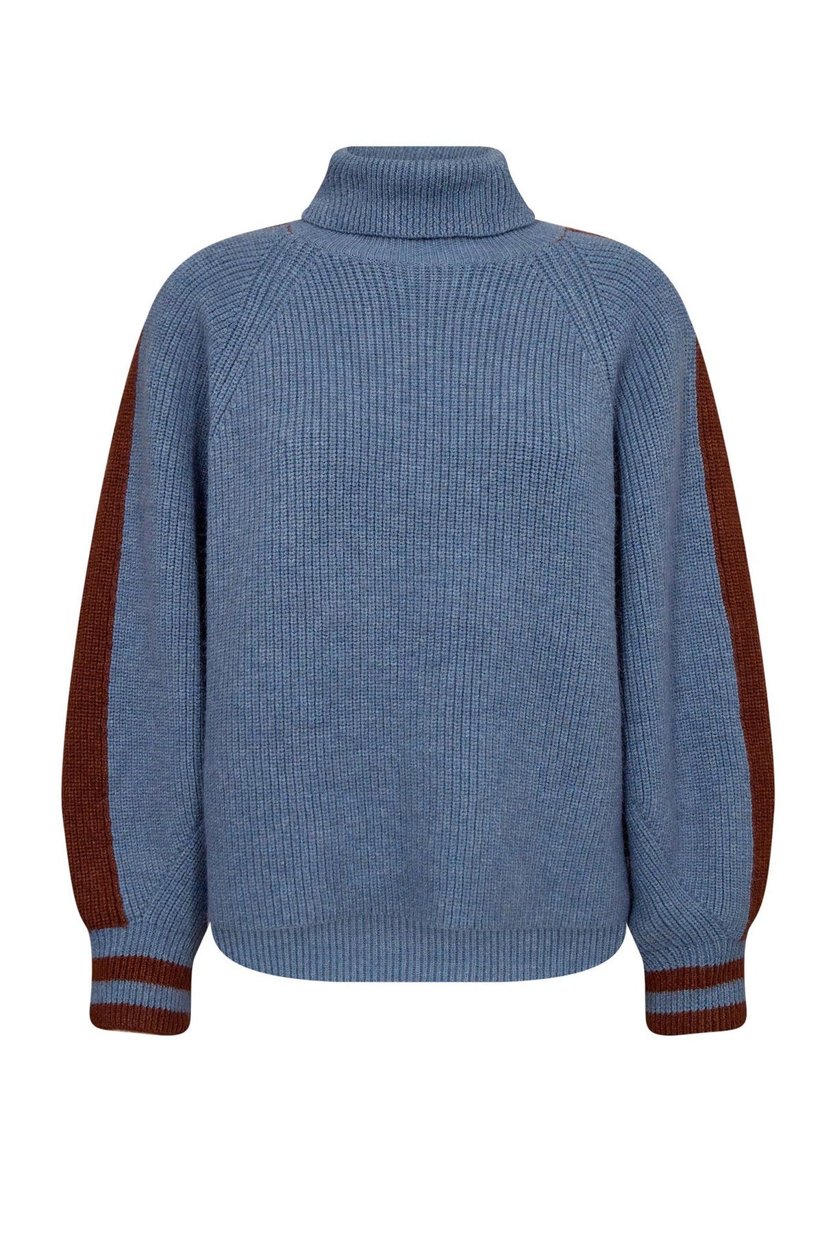 RowCC Roll Neck Rib Knit 17-Blue - 32202