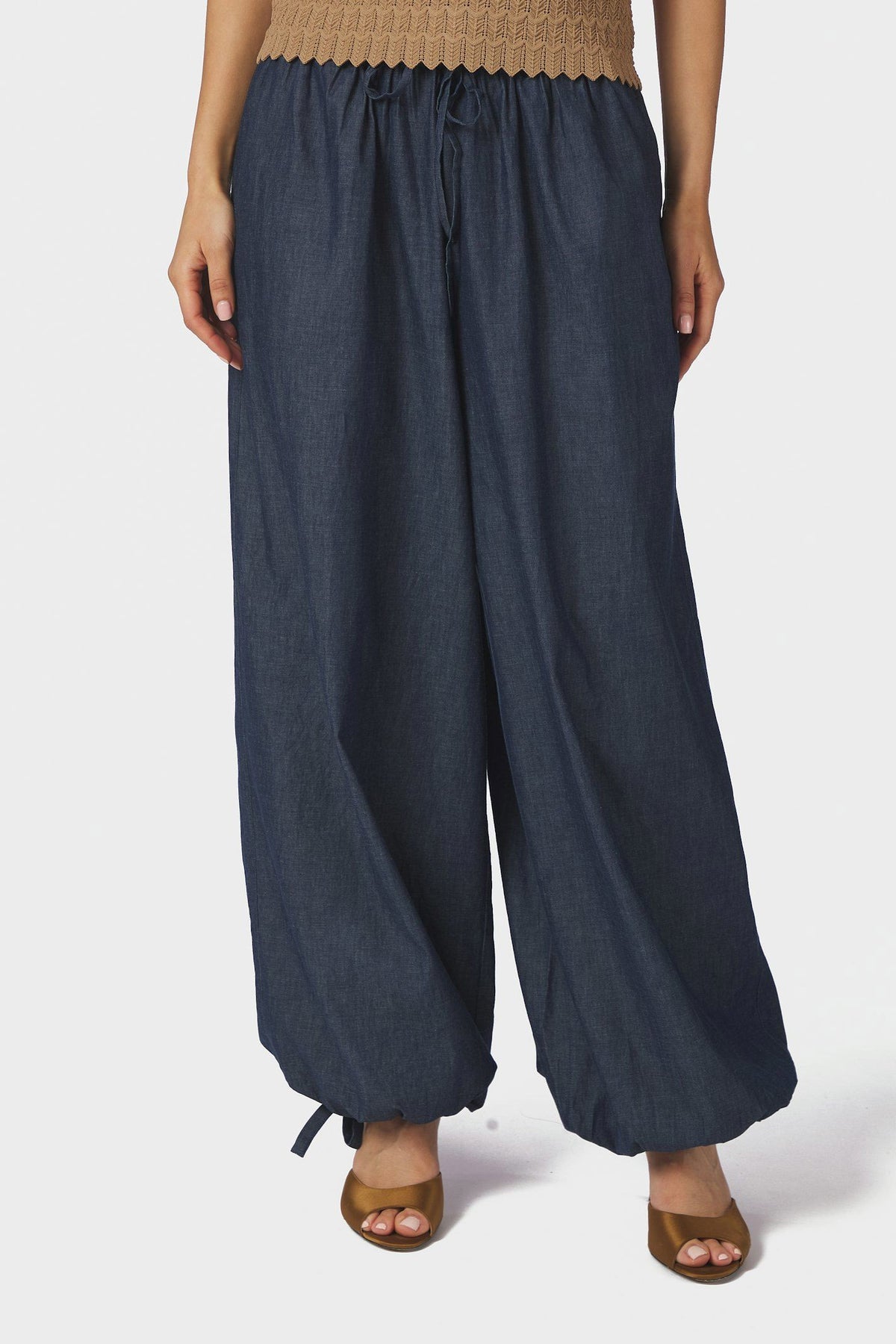 Roxane Balloon Denim Pants Blue - 169312