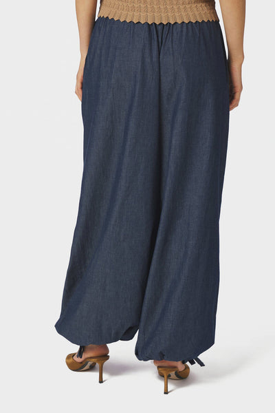 Roxane Balloon Denim Pants Blue - 169312 Thumbnail