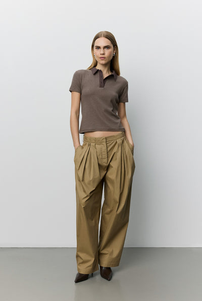 TAMARASW BARREL TROUSERS 7055 Light brown - S263290 Thumbnail