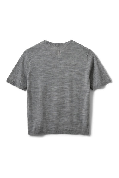 SORELLASW SHORT SLEEVE KNIT BL 8000 Grey Melange - SNOS762 Thumbnail
