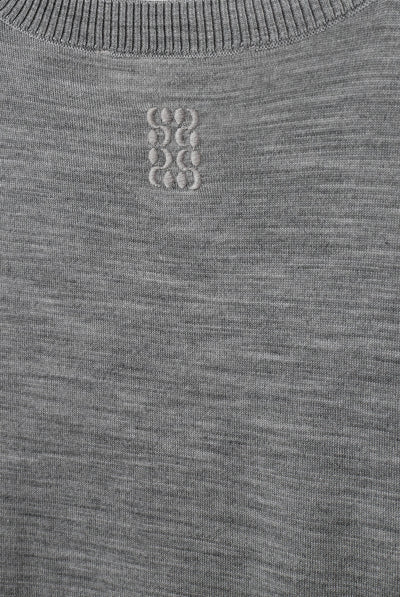 SORELLASW SHORT SLEEVE KNIT BL 8000 Grey Melange - SNOS762 Thumbnail