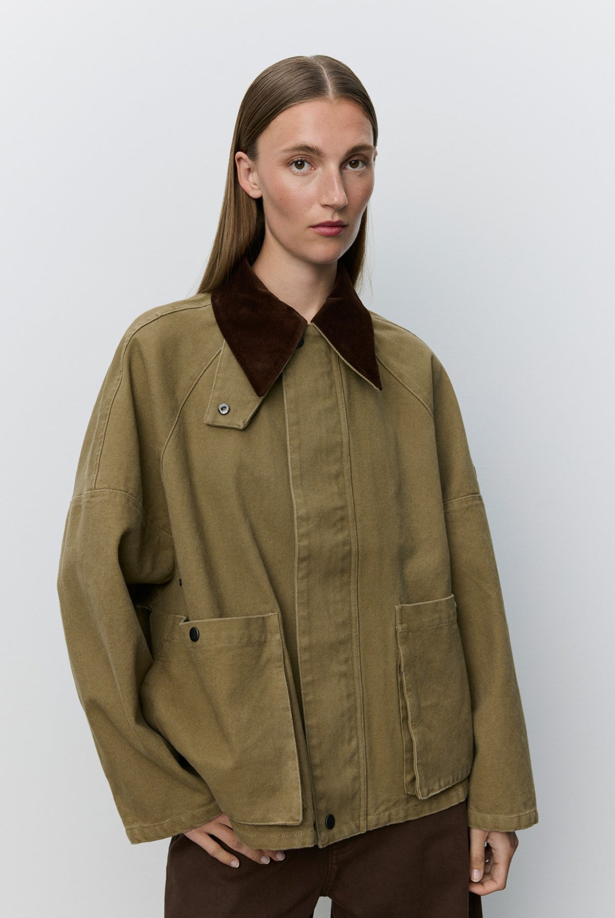 FRANCOSW OVERSIZED CANVAS JACK 7030 Khaki - SNOS775
