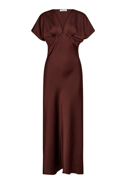 SafiraCC V-Dress 145-Dark Brown - 36565 Thumbnail