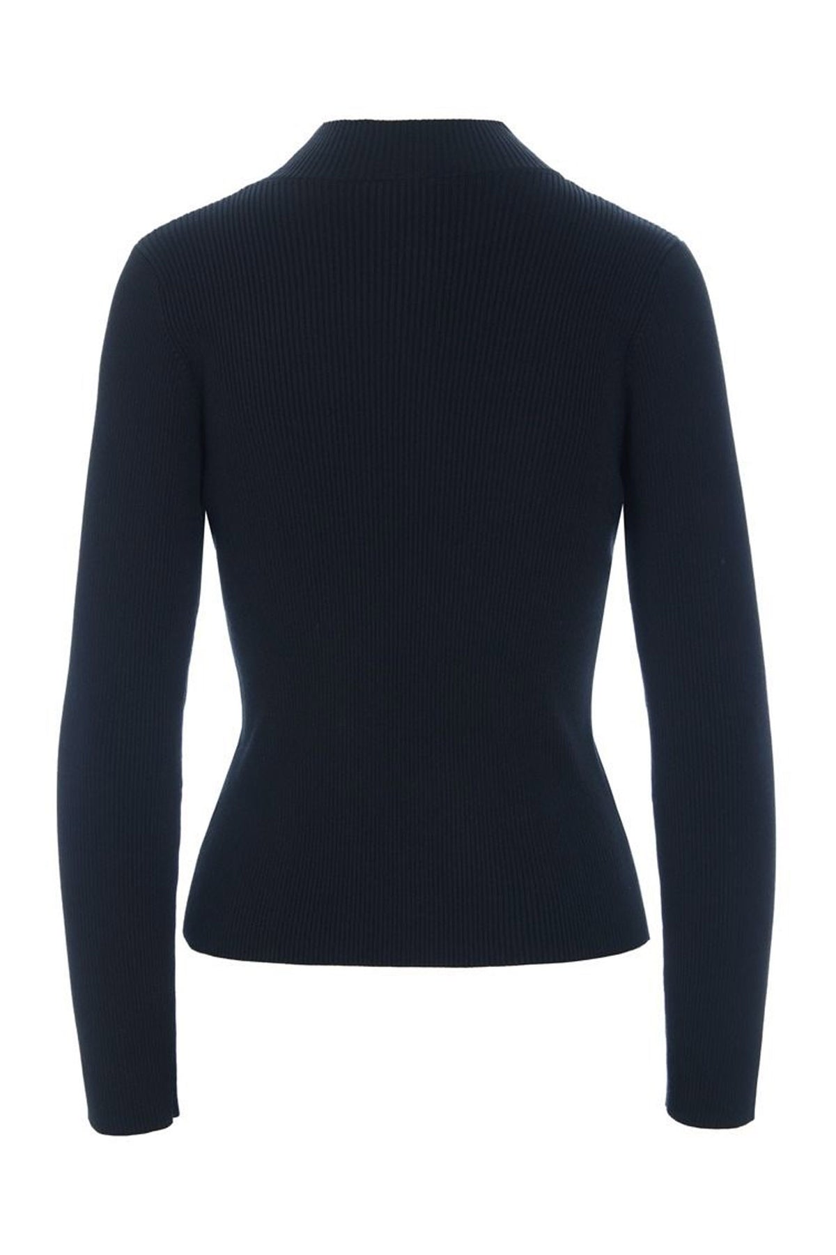 Saku bluse med slids BLACK/IVORY TWIST - 259-1073-5521
