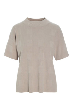 Saku kortærmet bluse STONE - 256-1073-5352