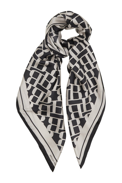SilkBBscarf 90x90cm BBLogo black - BBW4013 Thumbnail