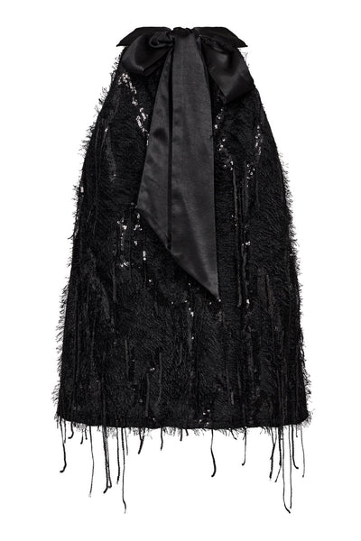 SillaCC Sequin Halter Top 96-Black - 35987 Thumbnail