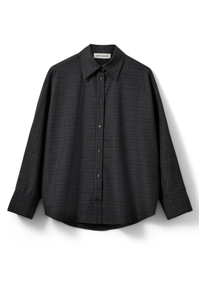 Simasw Checked Oversize Shirt Grey Check - S263205 Thumbnail