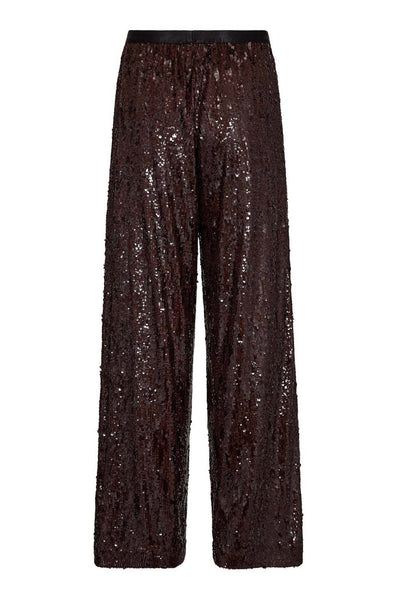 SophieCC Sequin LL Pant 145-Dark Brown - 31654 Thumbnail