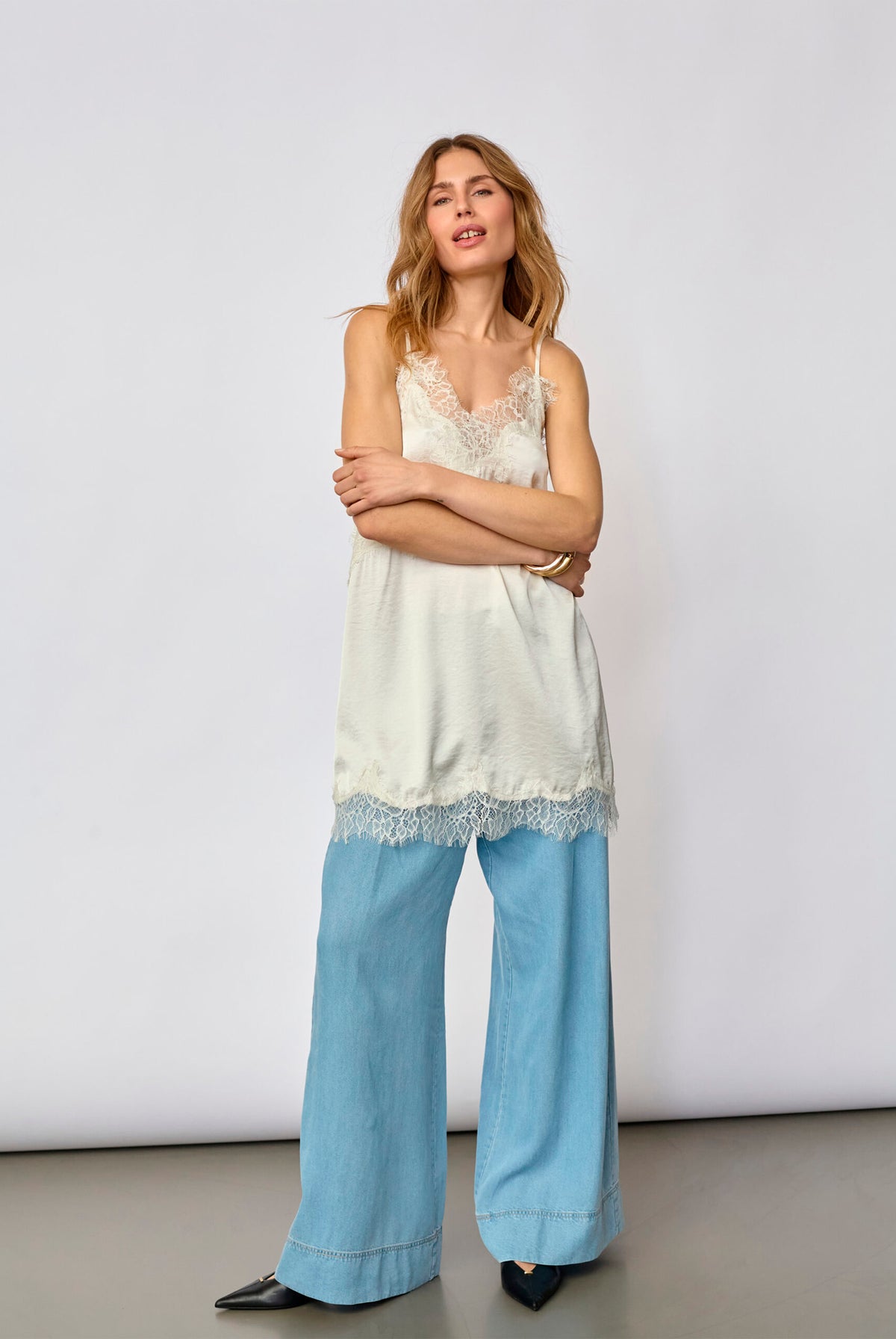 IdunCC Lace Crop Dress 11-Off white - 46107