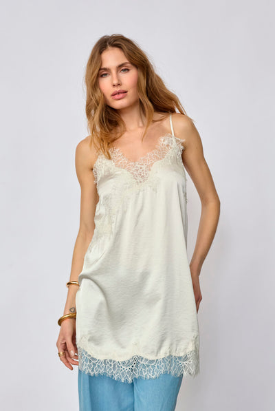 IdunCC Lace Crop Dress 11-Off white - 46107 Thumbnail