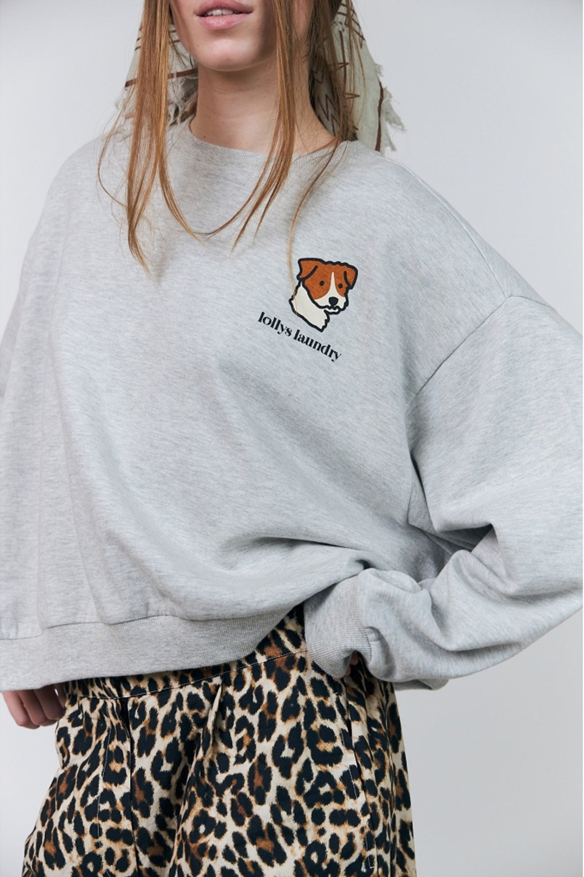Sydneyll Dog Sweatshirt Ls Light Grey Melange - 26460-1045