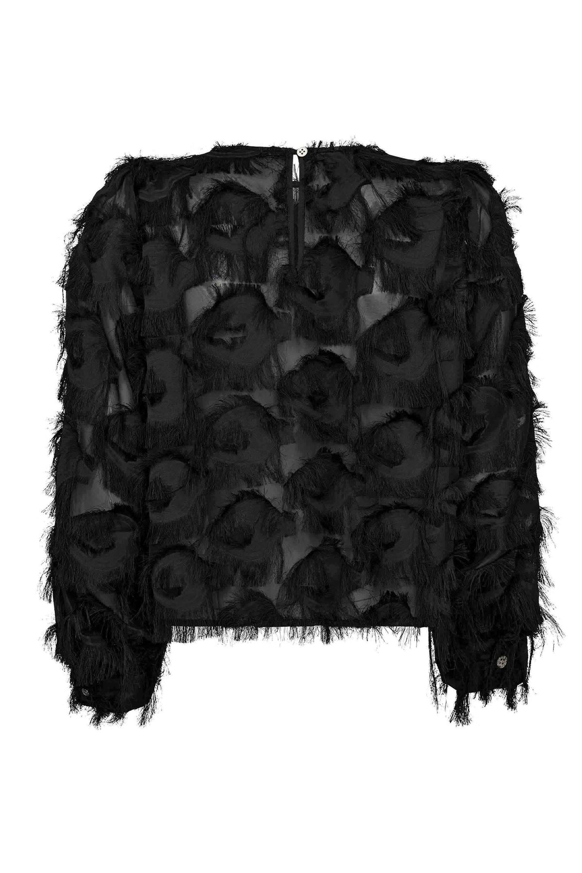 SyraCC Structure Blouse 96-Black - 35978