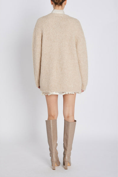 SyringabrushedBBVerna knit car Beige - BBW4607 Thumbnail