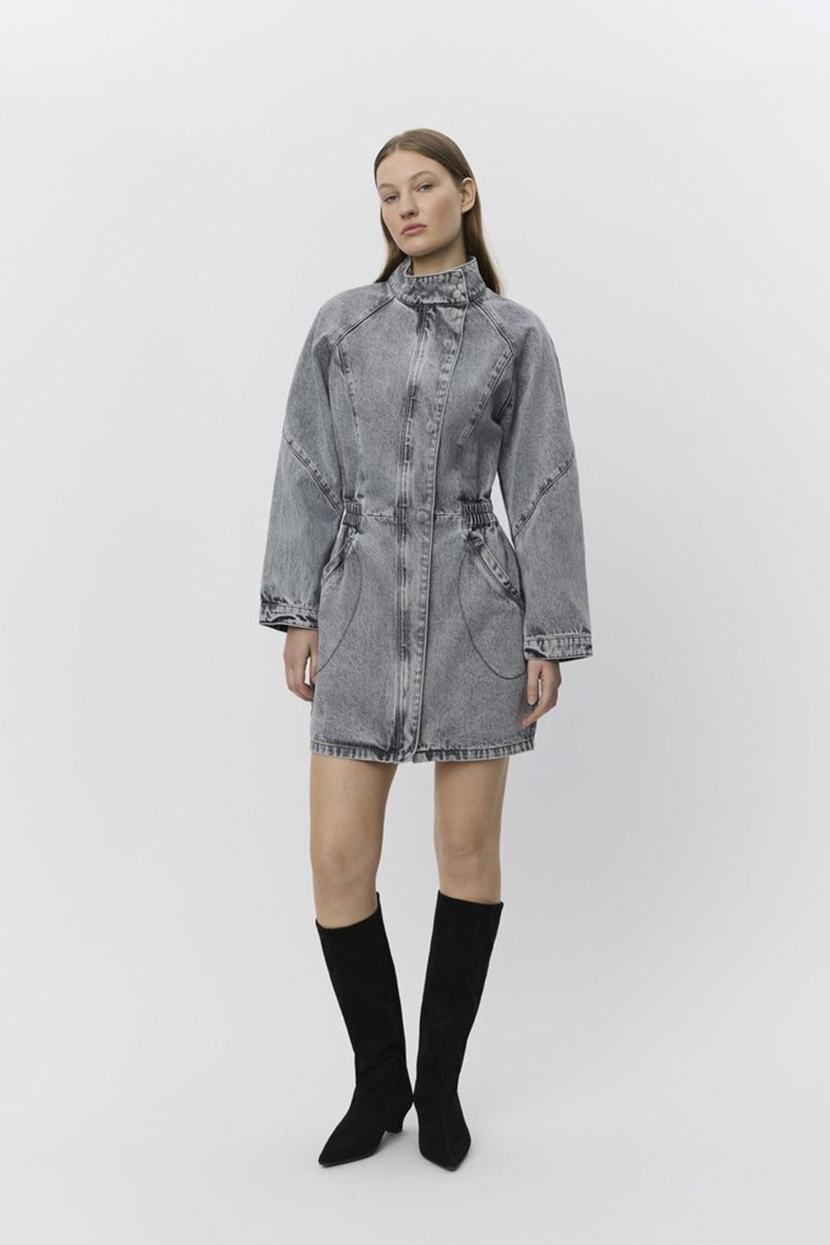 THILISW DRESS 8052 Stone Grey - S253112