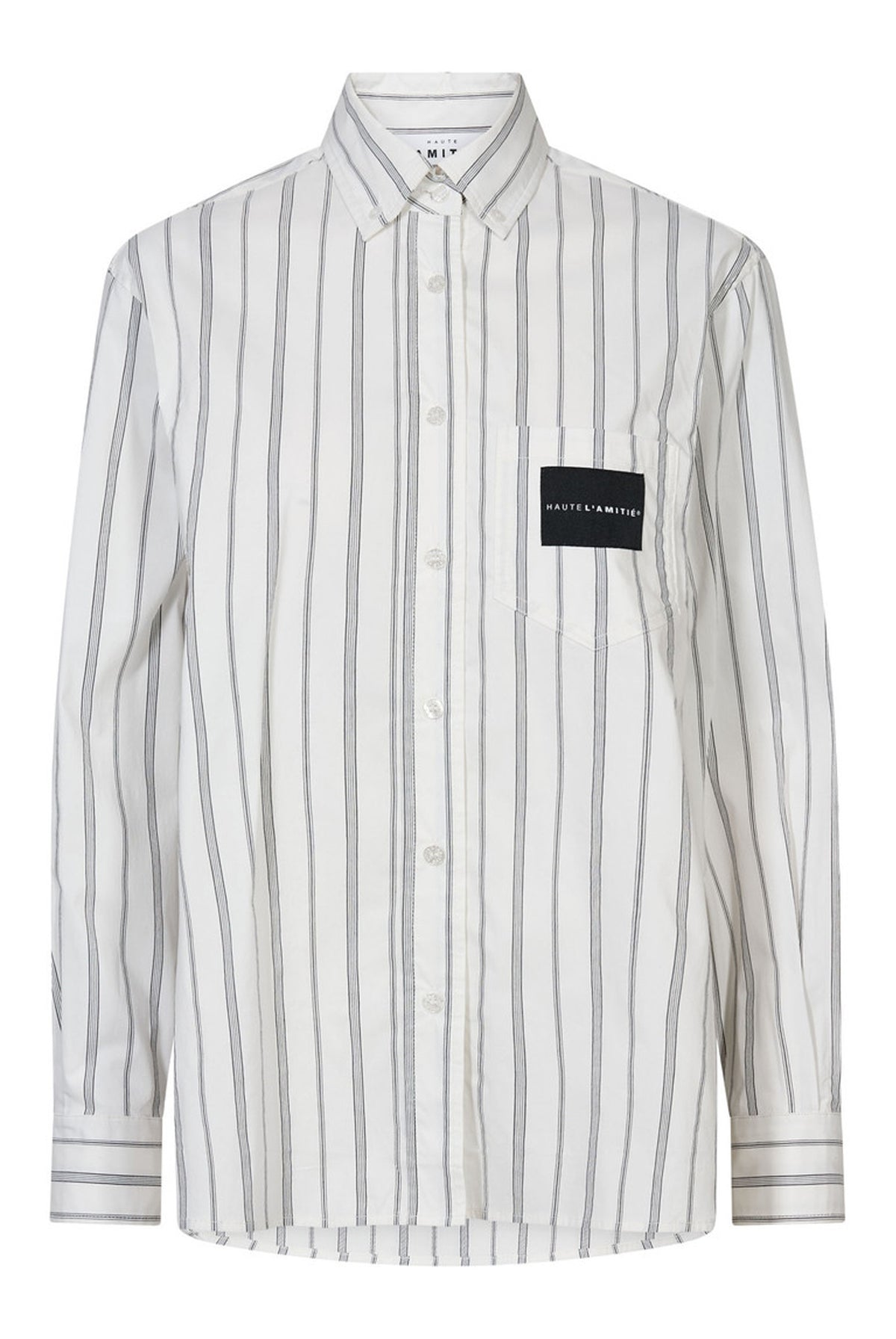 Crystal Heart Stripe Shirt White - HL10962