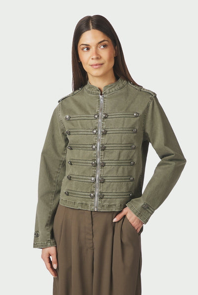 Sivena Denim Jacket ARMY - 169610 Thumbnail