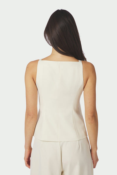 Kylie Structure Waistcoat OFF WHITE - 161620 Thumbnail