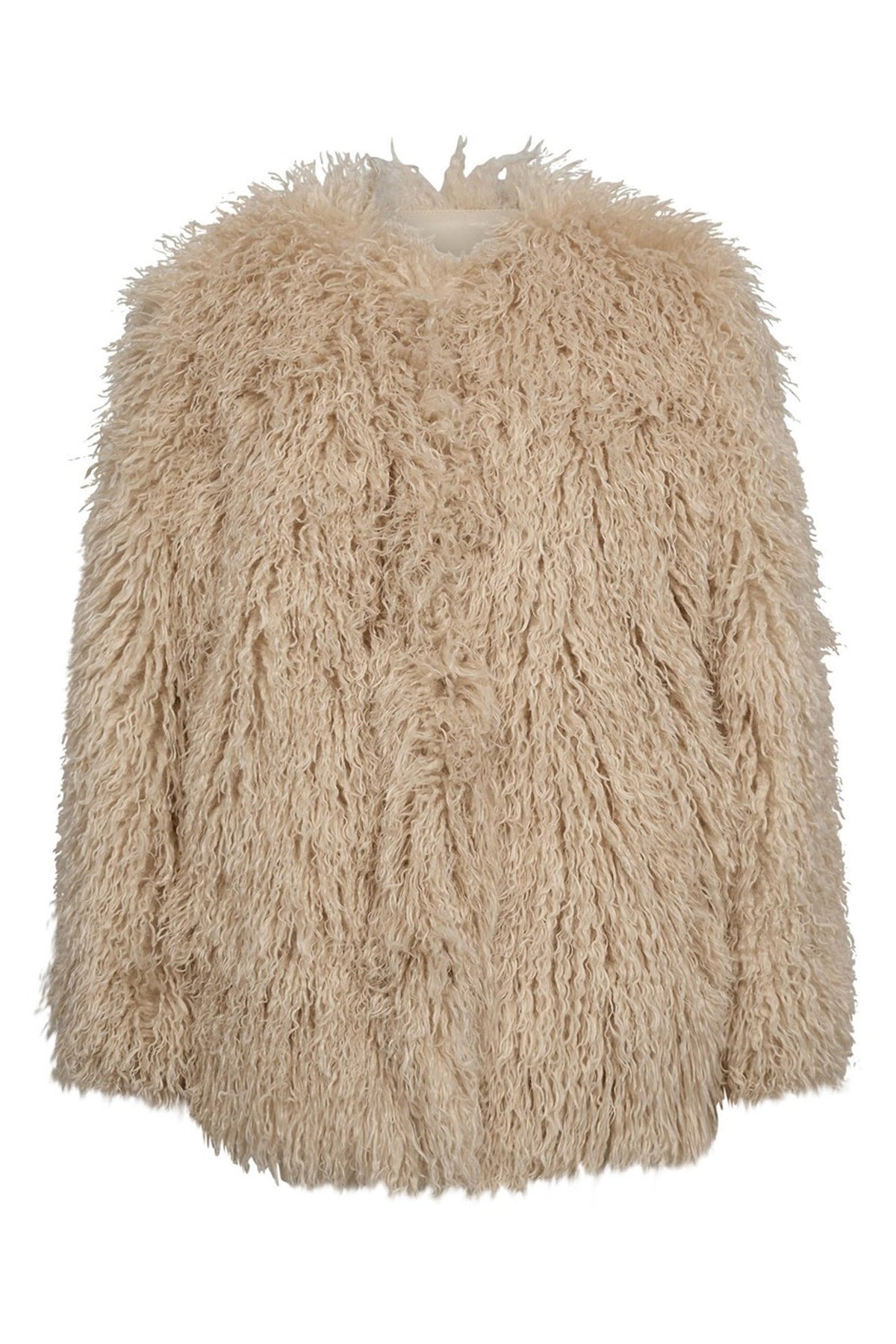 Tibet Fur Jacket Off-White - HL10275