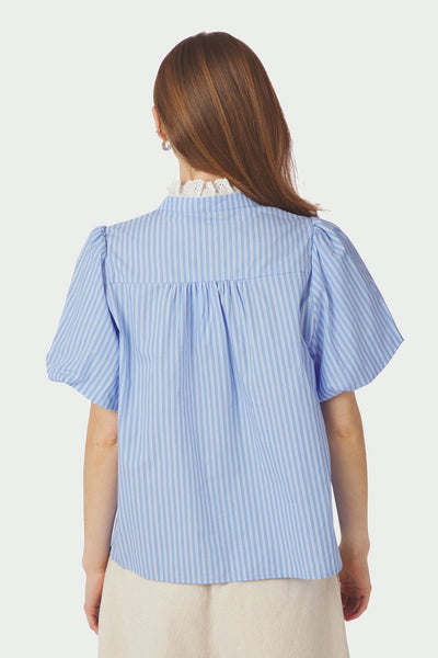 Ulia Stripe Blouse Blue Stripe - 169111 Thumbnail