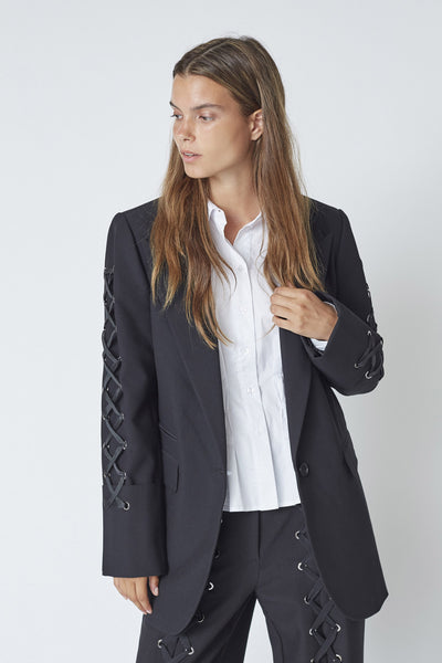 VolaCC Eyelet Blazer 96-Black - 30284 Thumbnail