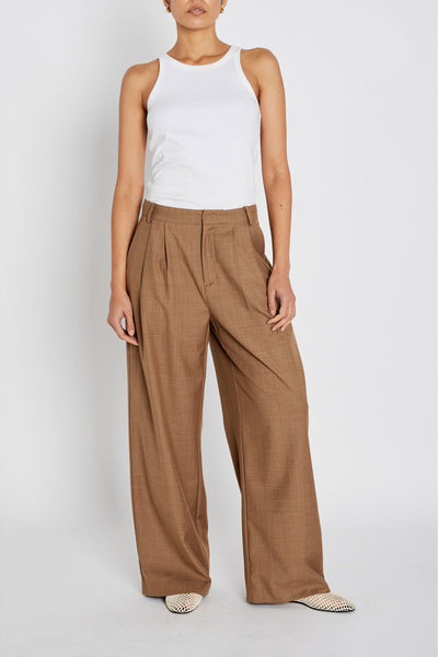 Waterlilybbvala Pants Brown Melange - BBW4753 Thumbnail