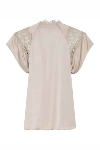 Weckiabbsynje Blouse Beige - BBW4853 Thumbnail