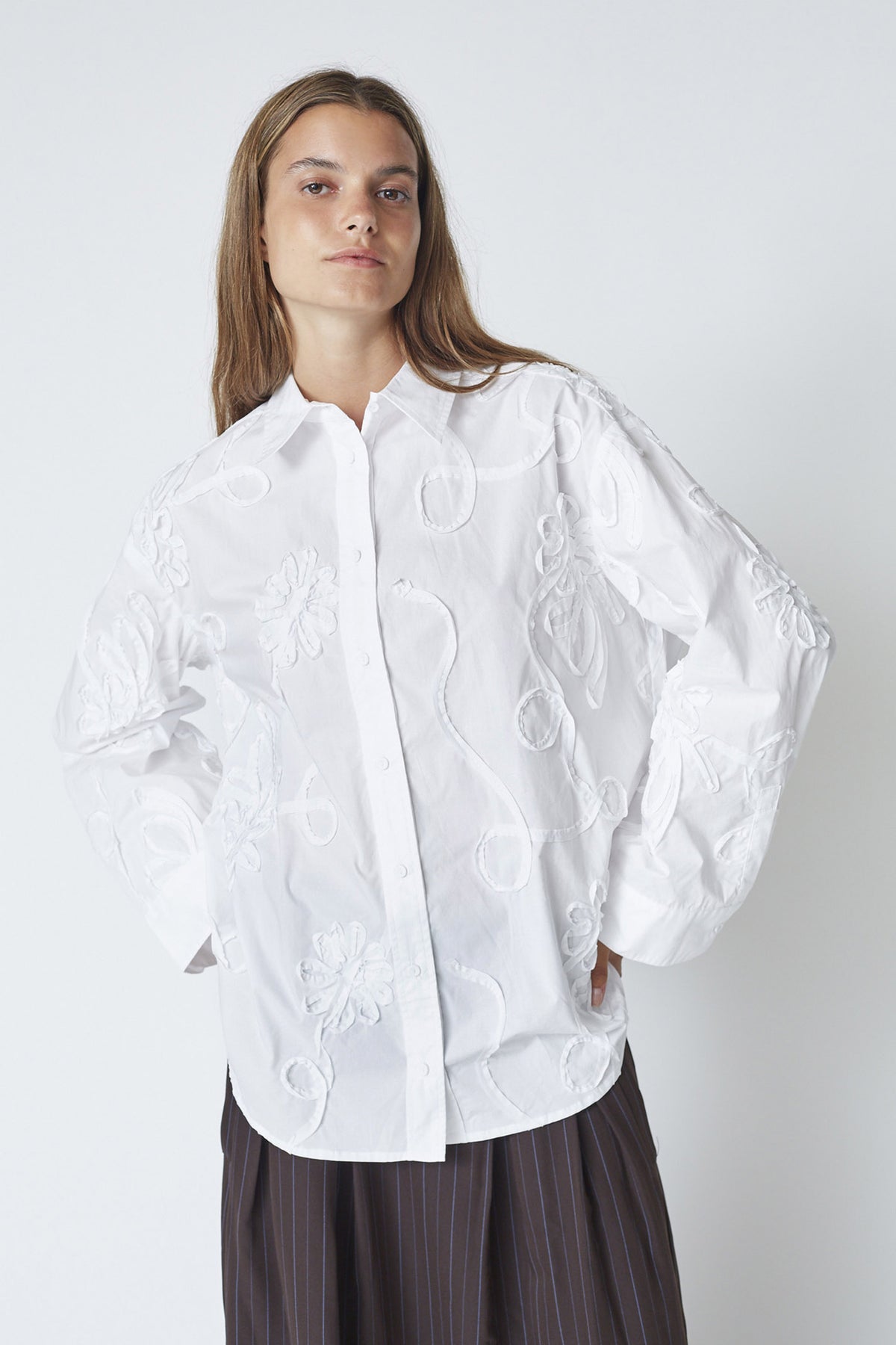 XavierCC Flower Shirt 4000-White 45047