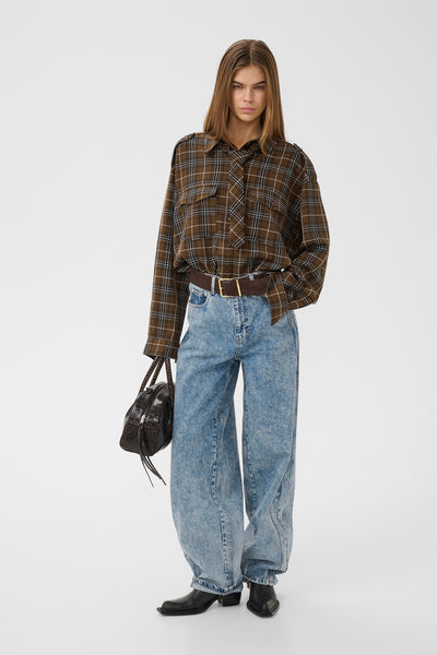 GZaleya shirt green olive check - 109881 - 10911461 Thumbnail