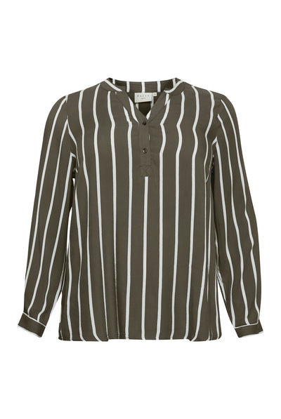 KCsida Blouse Grape Leaf/Chalk stripe - 1002 - 10580350 Thumbnail