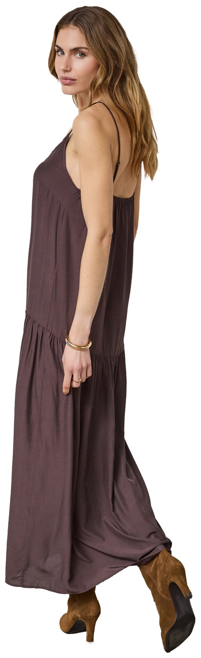 SunriseCC Block Strap Dress 145-Dark Brown - 46102 Thumbnail