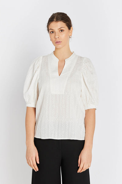 7785RDFArmelle blouse 01 White - RDF821 Thumbnail