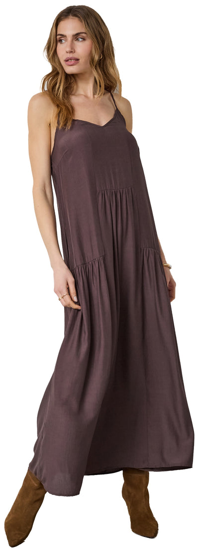SunriseCC Block Strap Dress 145-Dark Brown - 46102 Thumbnail