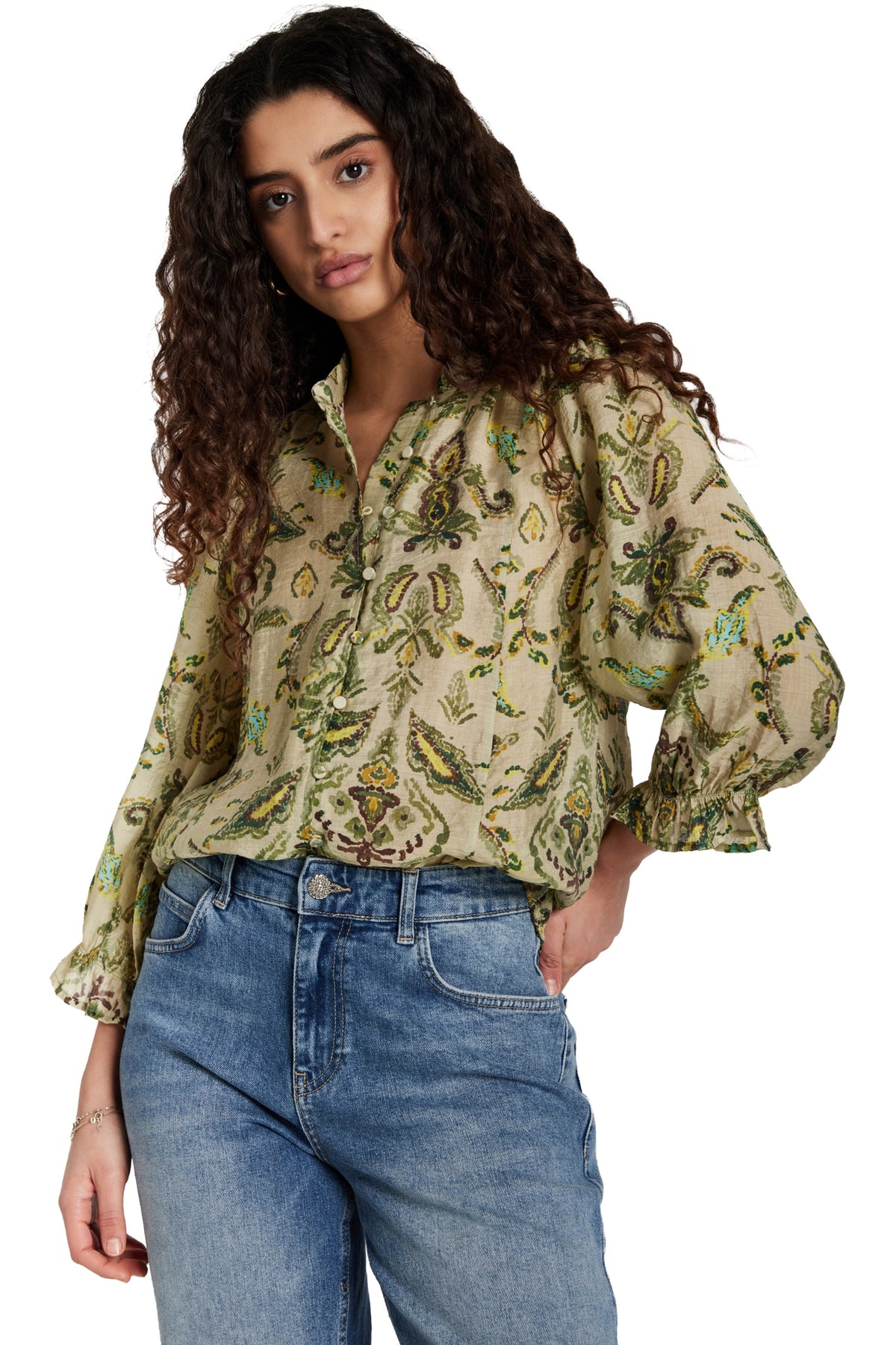 Dusclebbvivana Shirt Multi Green Print - BBW4992