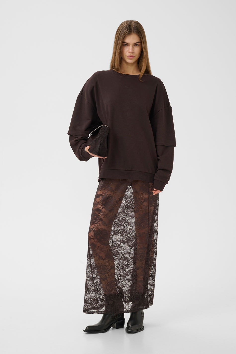 GZgilsa layered sweatshirt Ganache - 191018 - 10911484