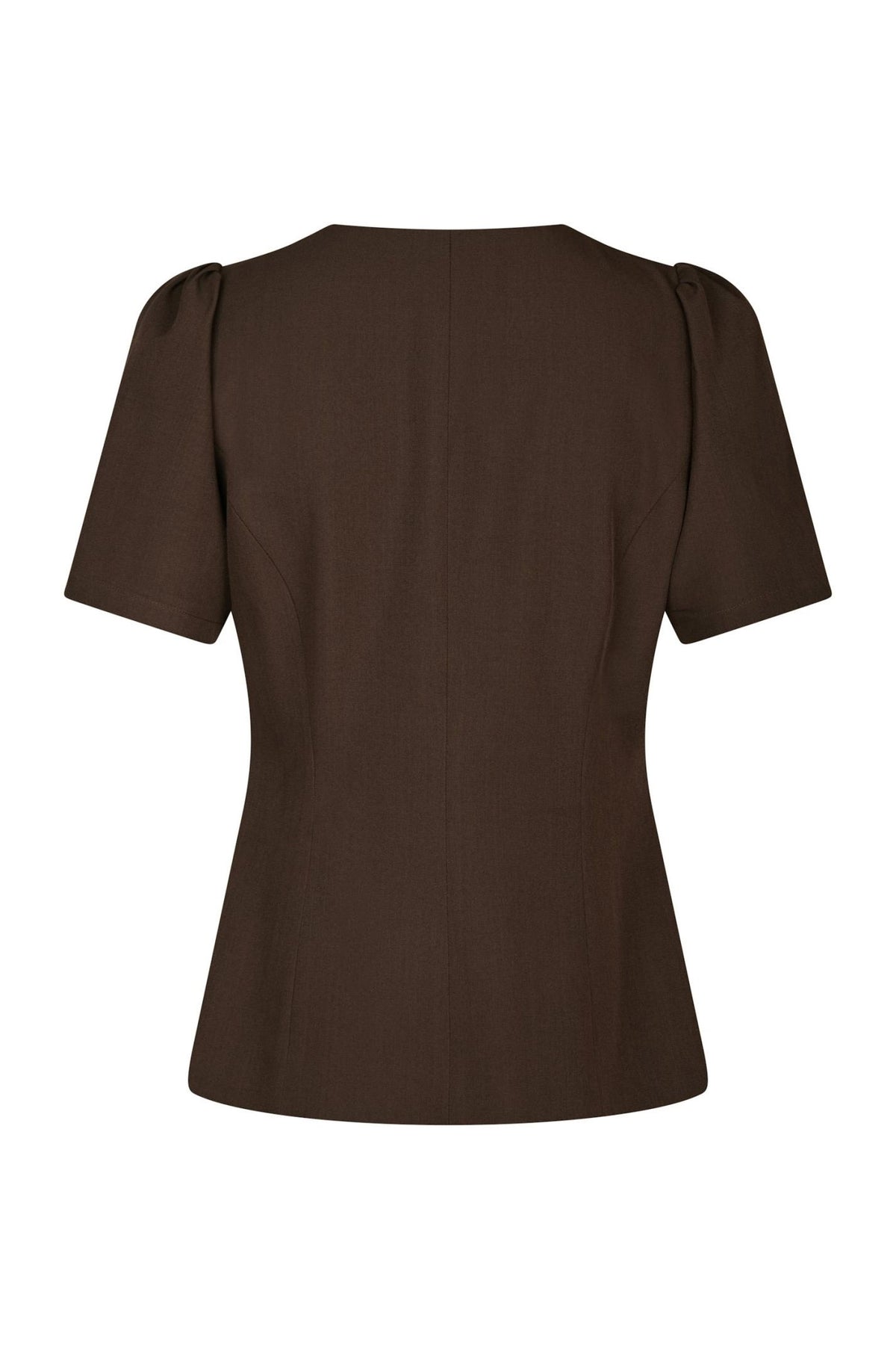 Jules Structure Blouse Dark brown - 165065